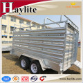10 x 5 pieds ferme Trialer utilisé bétail Bétail transportant remorque avec double essieu